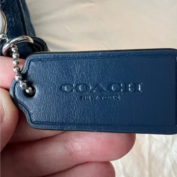 Coach Carmen Mini Denim Quilted Hobo/Crossbody Bag - Picture 6 of 13